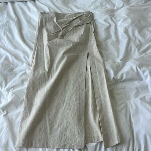 Zara linen pencil skirt